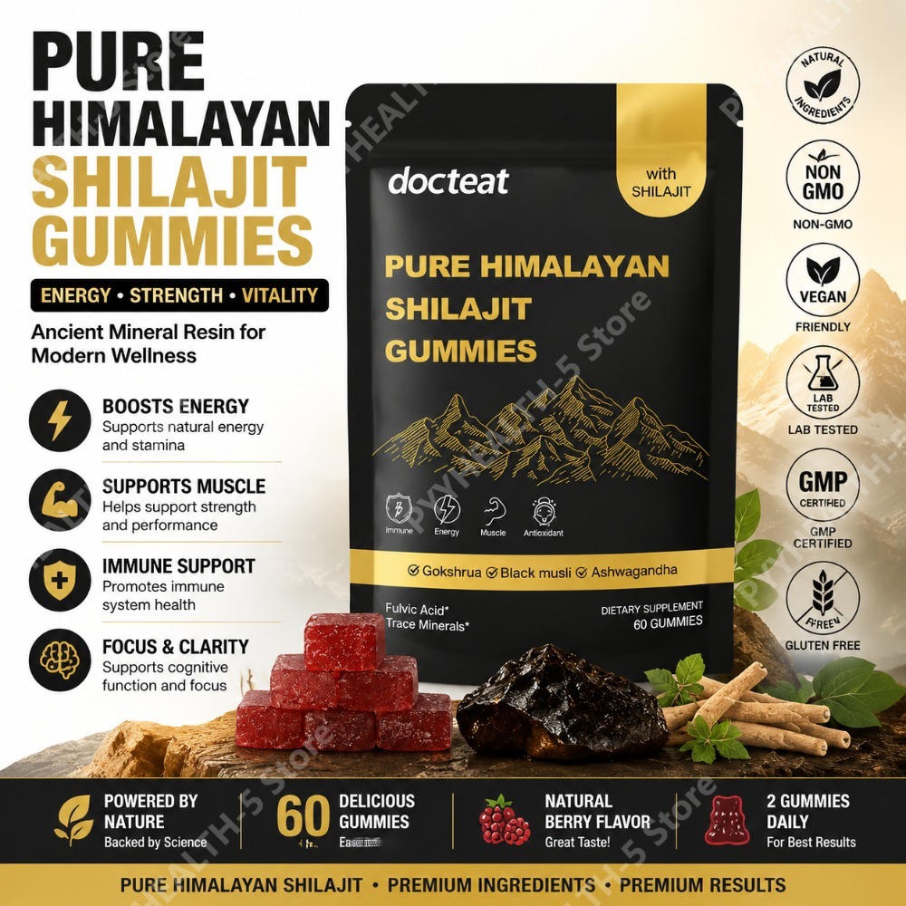 Herbal Wellness Supplement - ドクテート ピュアヒマラヤン シラジット グミ アシュワガンダ配合 天然ハーブ