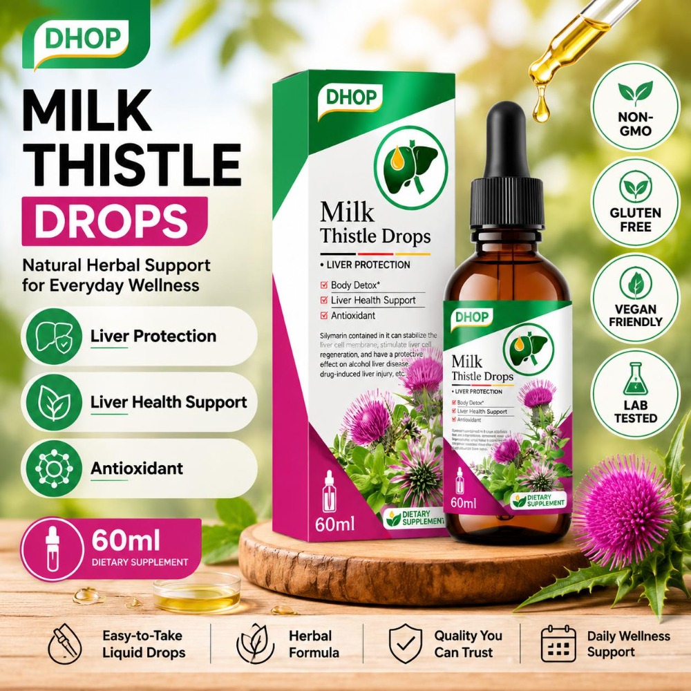 Milk Thistle Silymarin - DHOPミルクシスルドロップス シリマリンエキス 肝臓サポート ボディデトックス 抗酸化作用 ヴィーガン