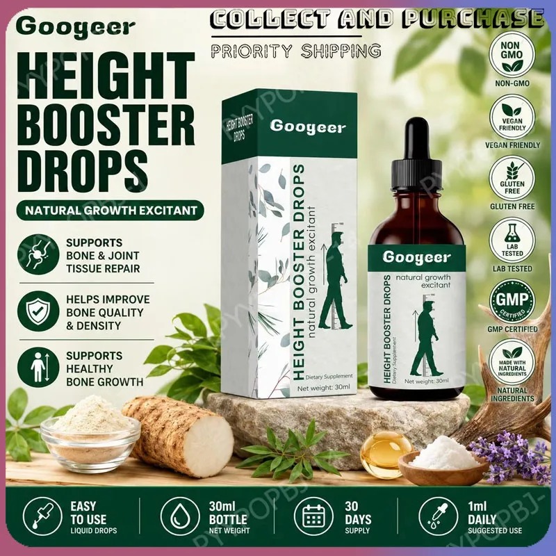 Herbal Wellness Liquid - グーガー ビタミンD3 クエン酸カルシウム 液体ドロップス 30ml、毎日の骨の健康維持のためのハーブブレンド栄養補助食品