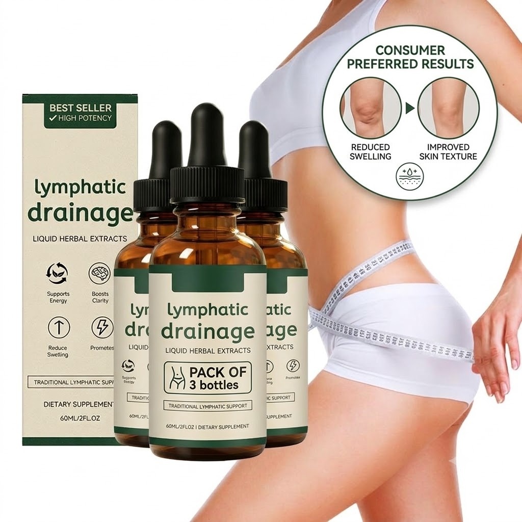 Herbal Wellness Liquid - 天然リンパドレナージュドロップ、循環サポートのためのハーブエキス、腫れや膨満感の緩和、免疫力向上、スティリンジアウェルネス