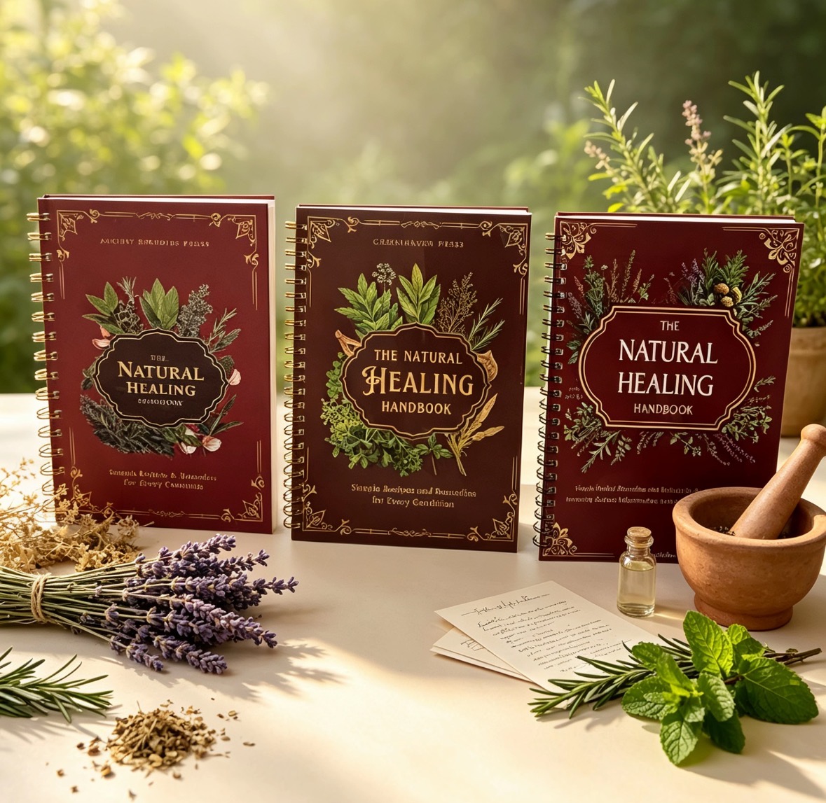 Herbal Wellness Recipes - 自然治癒ハンドブック、3バージョン版ハーブ自然療法ガイドブック、ホリスティックなウェルネス家庭治療レシピブック