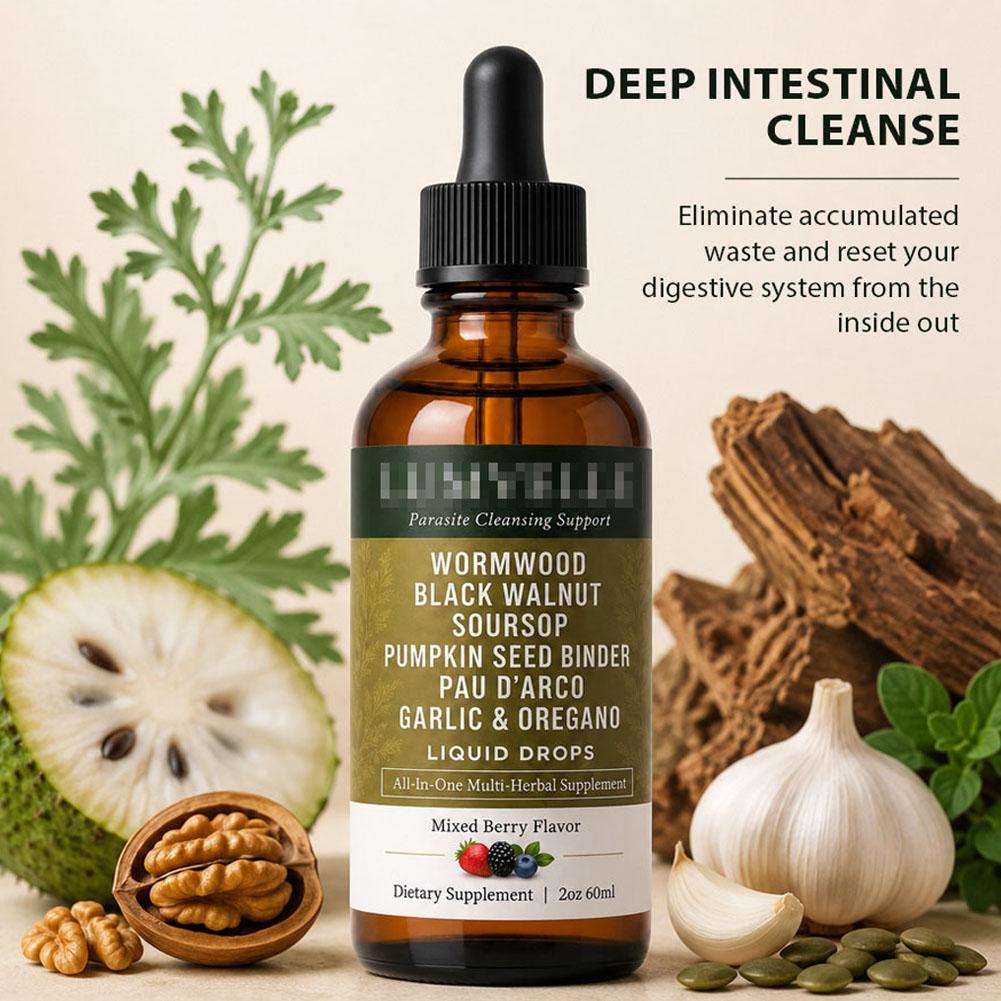 60ml ウォームウッドハーブドロップス、7種の植物成分配合 - Herbal Wellness Liquid のレビューと価格
