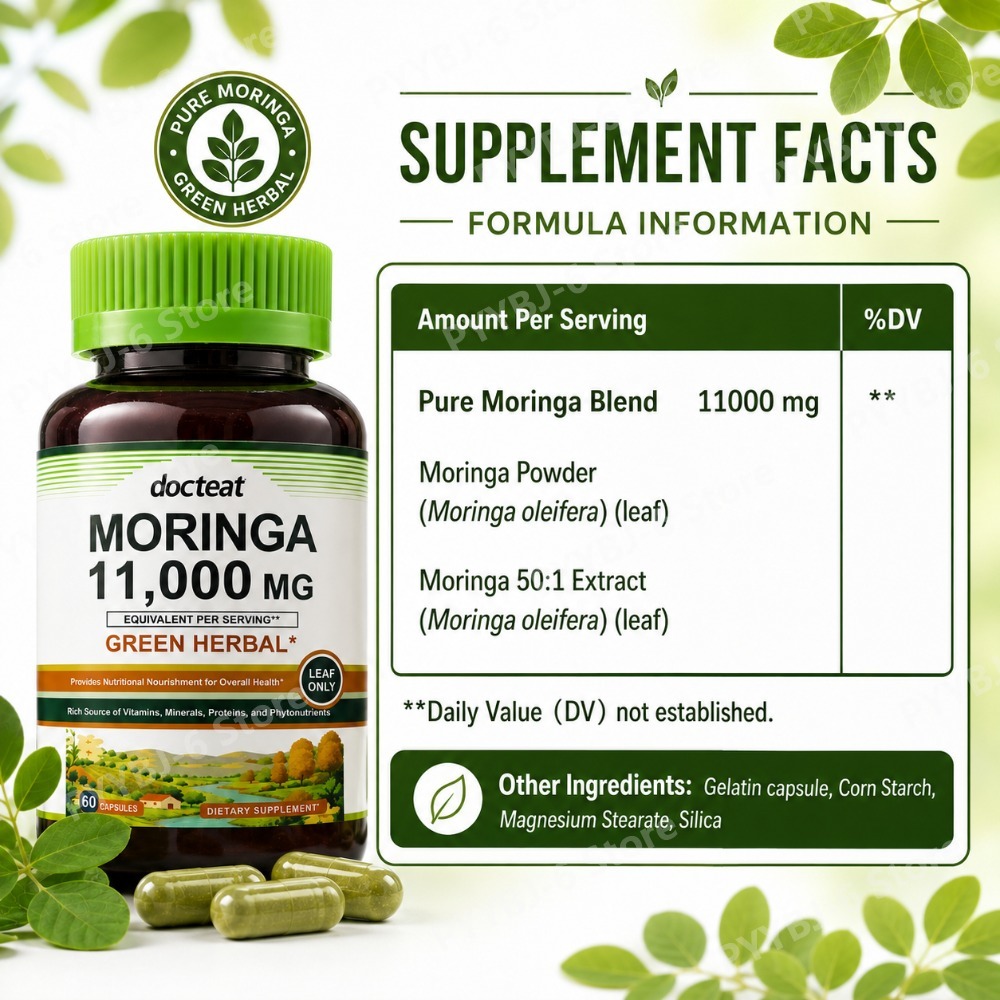 モリンガ 11000mg グリーンハーブサプリメント 60カ - Green Herbal Wellness のレビューと価格