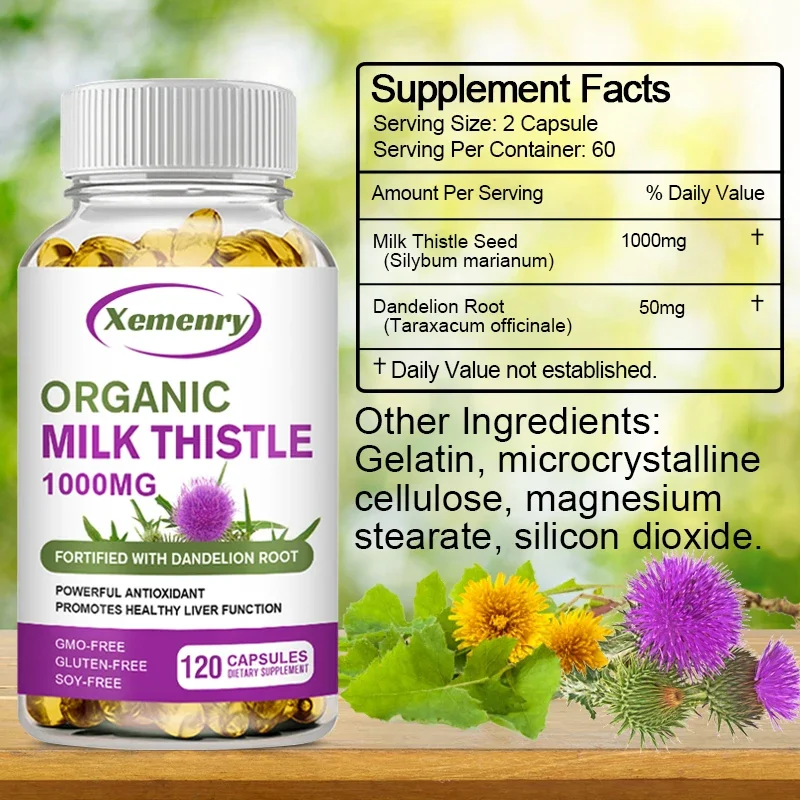 オオアザミカプセル 1000mg シリマリン＆タンポポ根 肝 - Milk Thistle Silymarin のレビューと価格