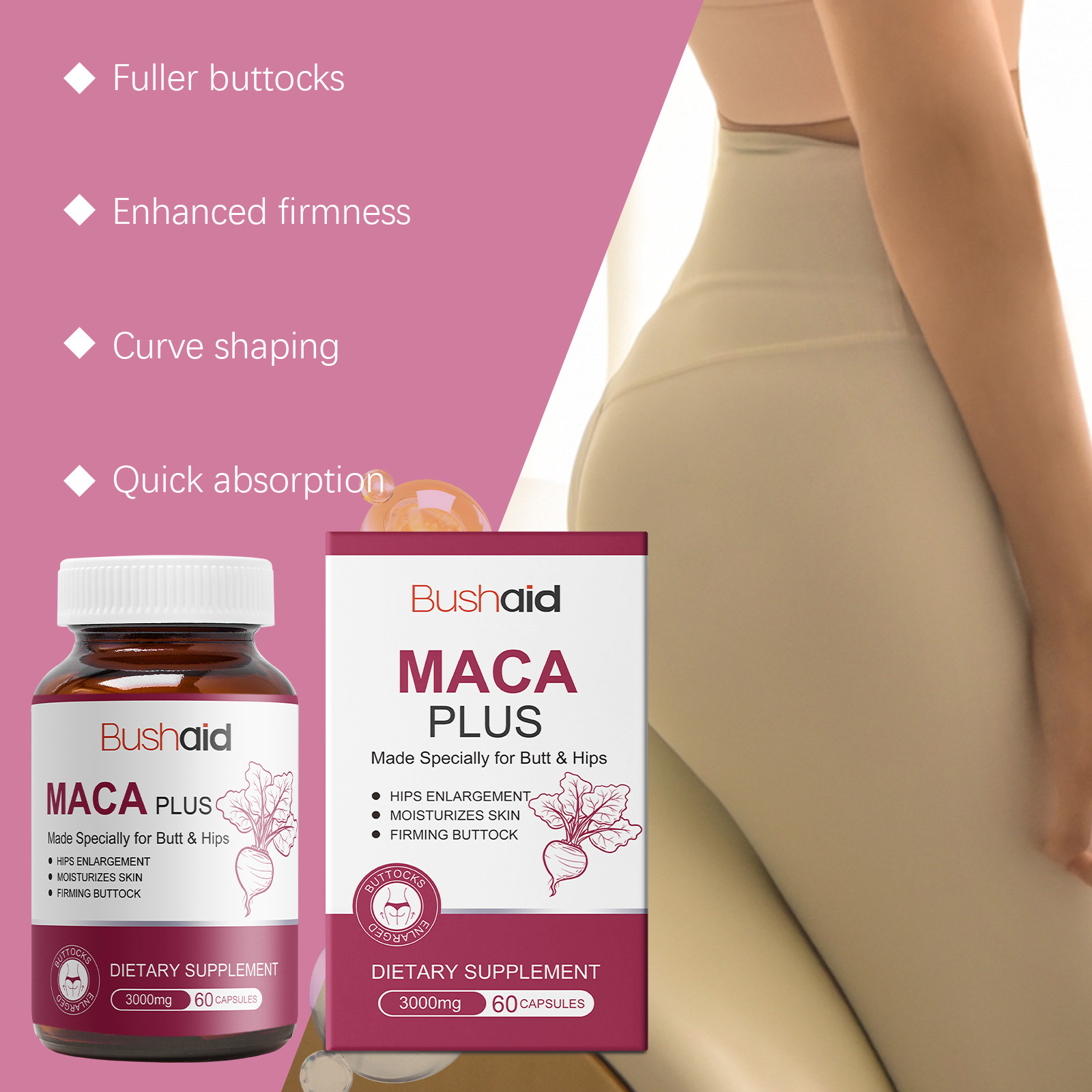 天然植物由来のマカ根エキスカプセルは、女性の身体の健康をサポ - Herbal Wellness Supplement のレビューと価格