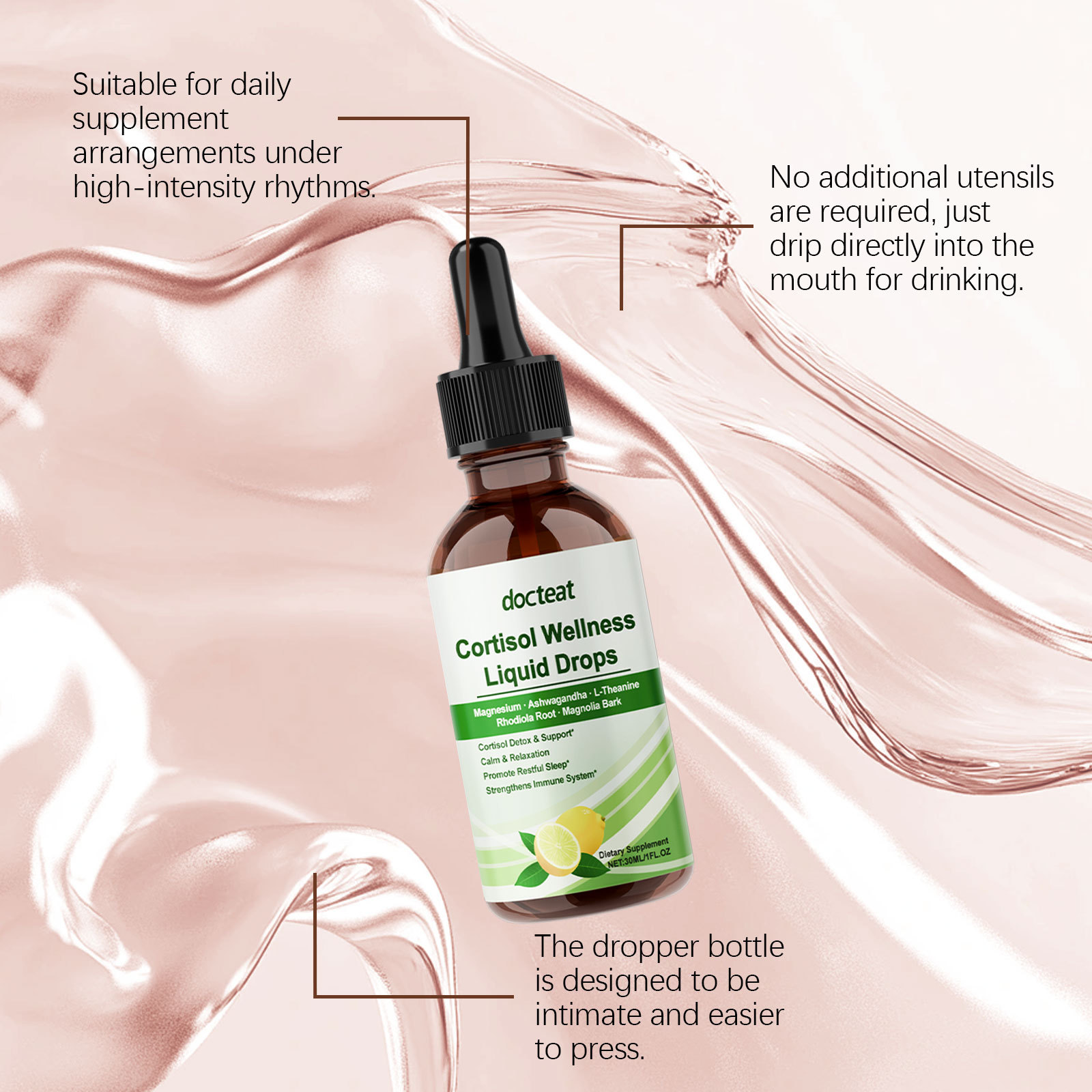 女性のためのコルチゾールウェルネスドロップス ホルモンバラン - Herbal Wellness Liquid のレビューと価格